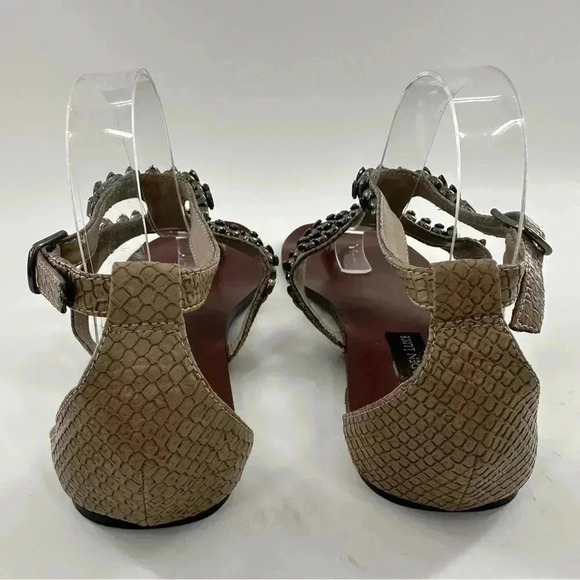Steve Madden luxe L-Zena sandals size 8 tan faux leather gladiator festival boho - Picture 5 of 14